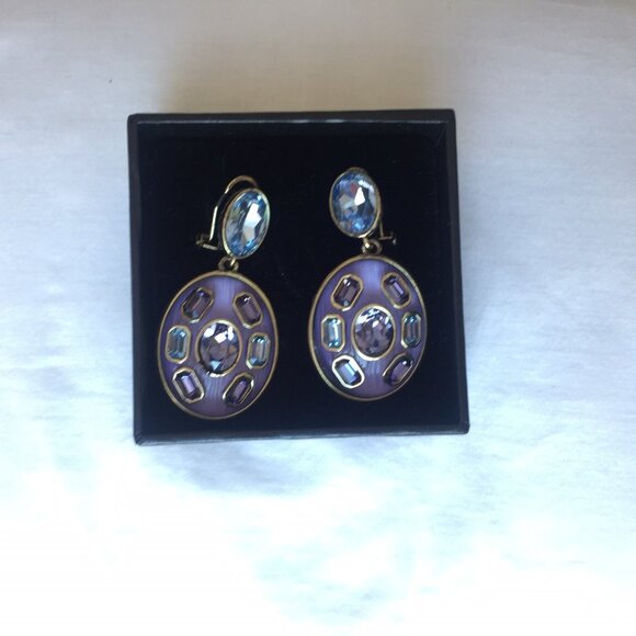 HEIDI DAUS Stunning SAY IT WITH STYLE Earrings with Oval Pendants - Picture 4 of 4